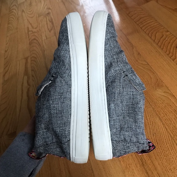 Hey Dude Peyton shoes sneakers linen grey black gray Eu 40 US womens size 9 - Picture 8 of 13